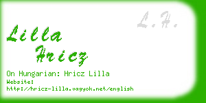 lilla hricz business card